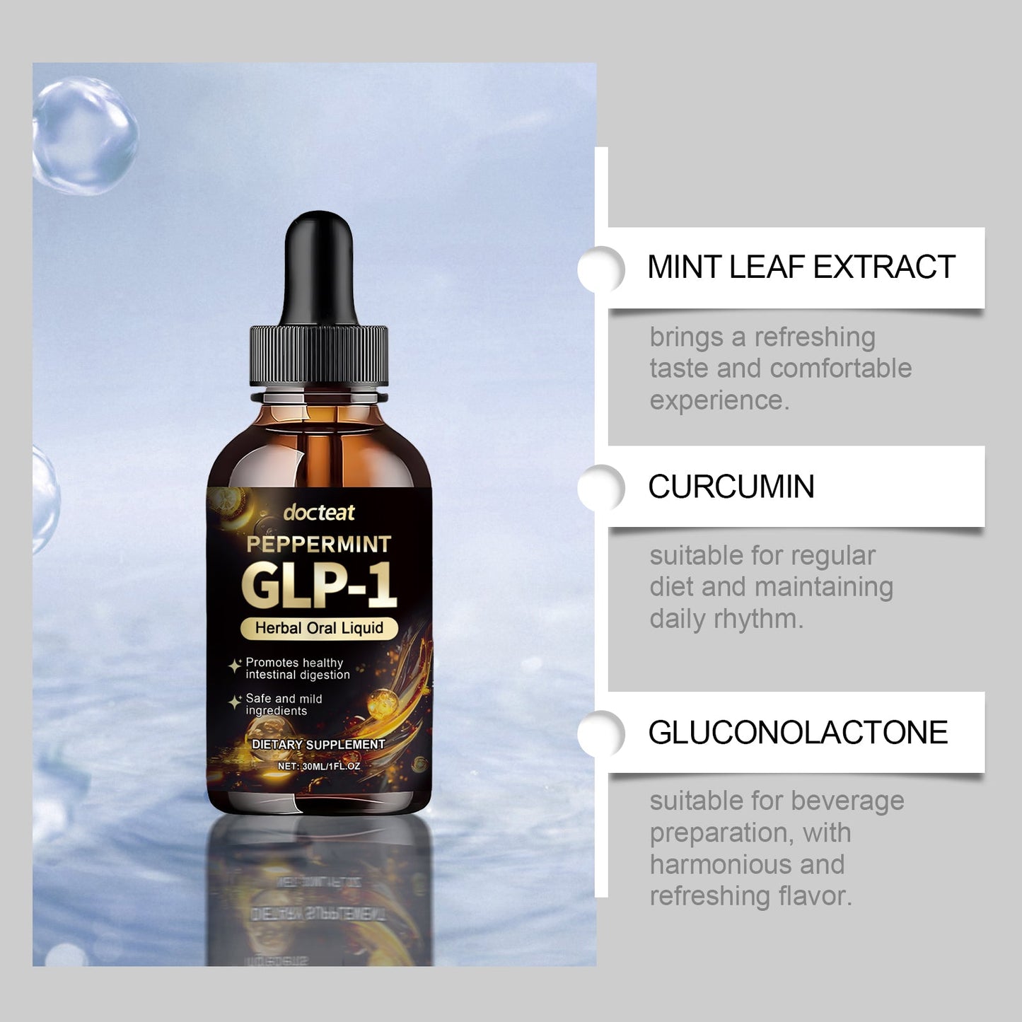 Docteat Body Care Drops Supports daily intestinal function maintenance and helps relieve discomfort