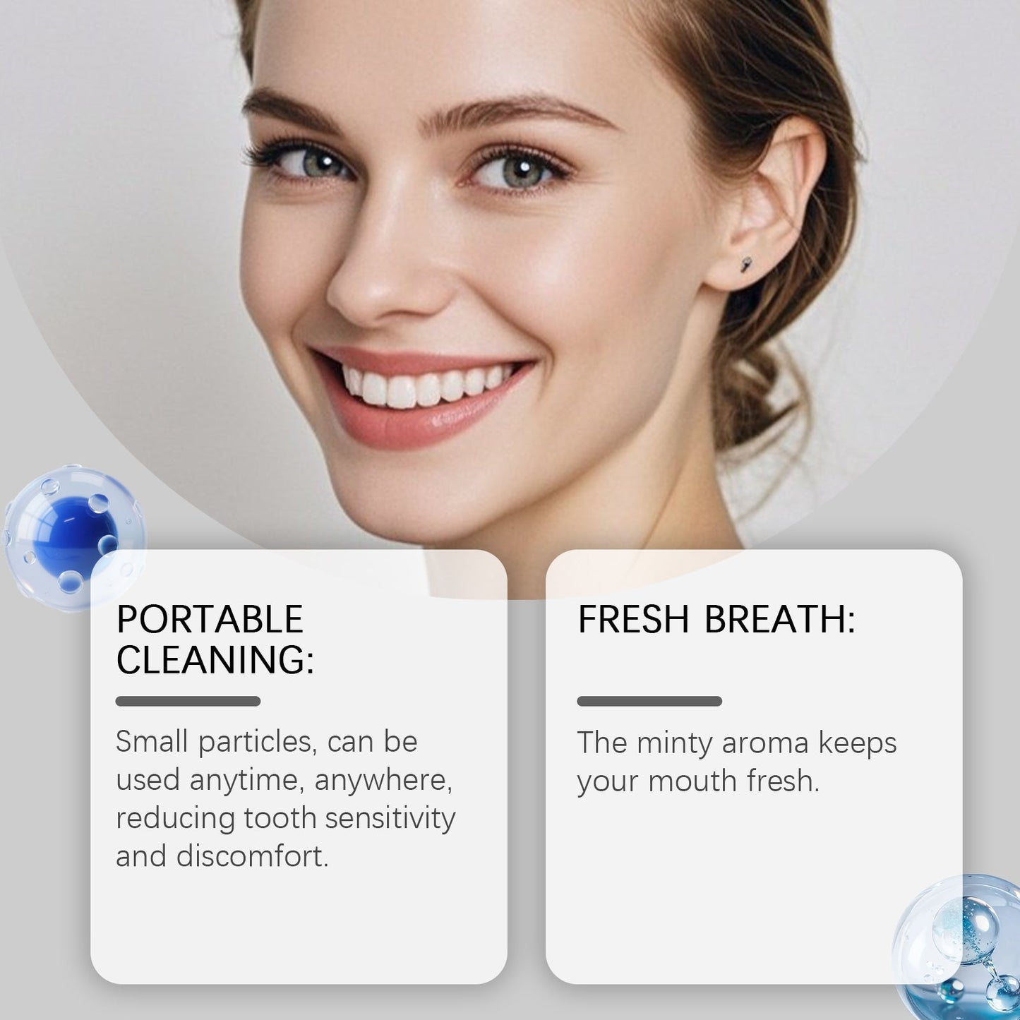 Oralhoe Mint Fresh Mouthwash Tablets Gentle teeth cleaning, fresh breath, portable mouthwash tablets for on-the-go use