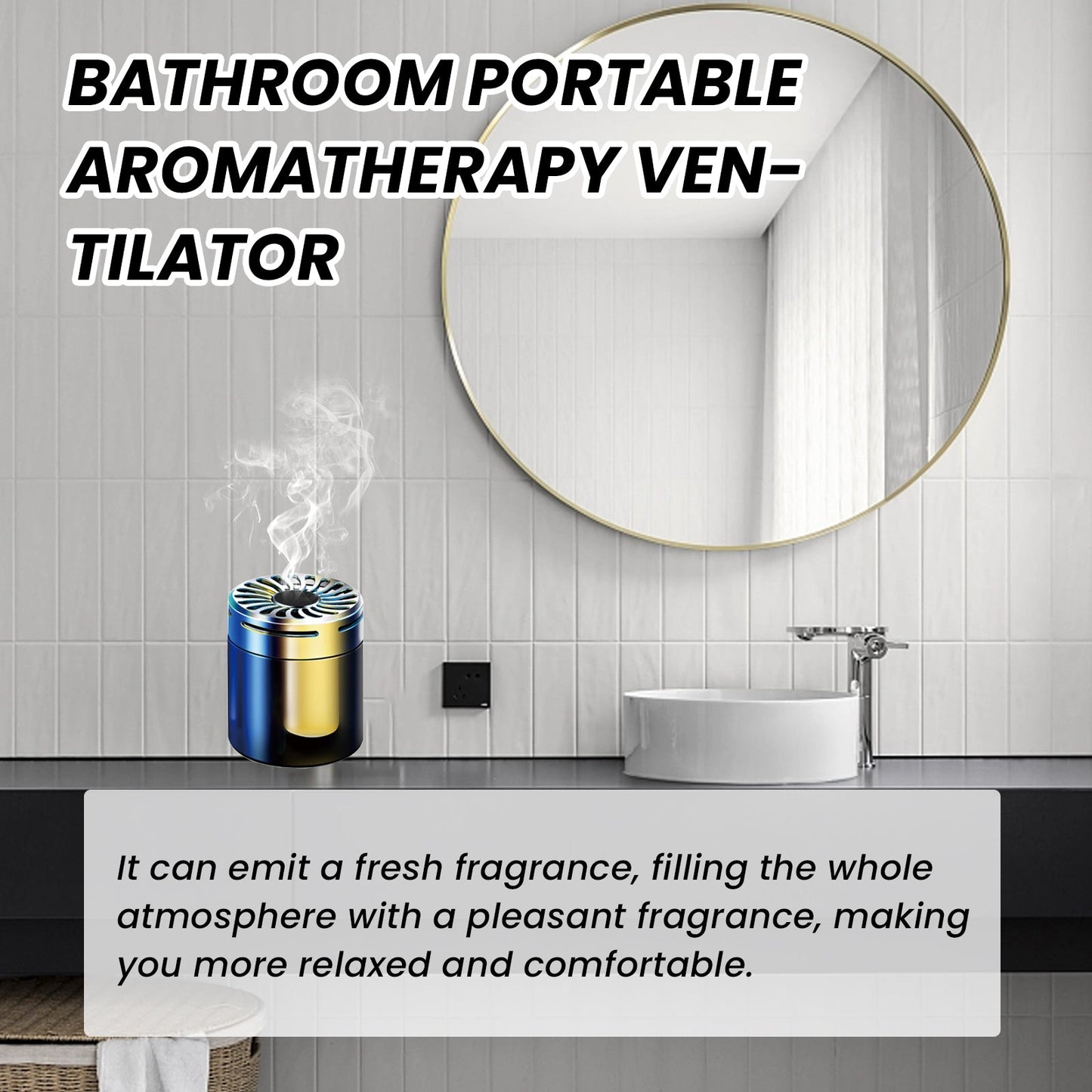 Jue-Fish Portable Bathroom Ventilation Aromatherapy Device Car-mounted aromatherapy deodorizing fragrance ornament for bathroom and bedroom