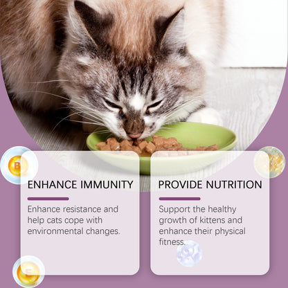 Yegbong Cat ammonia L-Lysine tablets Pet cat body care to maintain the cat's good health