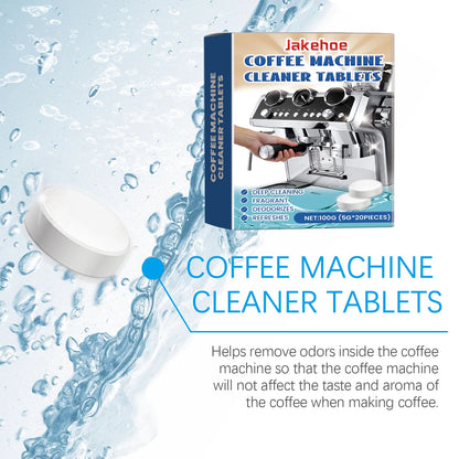 Jakehoe Coffee machine descaling cleaning tablets Effervescent tablets for cleaning dirt and grease and maintaining the hygiene of kitchen equipment