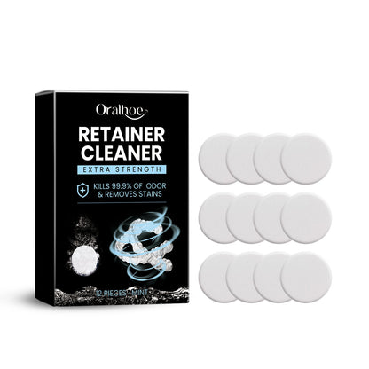 Oralhoe Denture Retainer Cleaning Tablets Cleans bad breath and leaves a pleasant scent, cleaning tablets for braces and dentures care