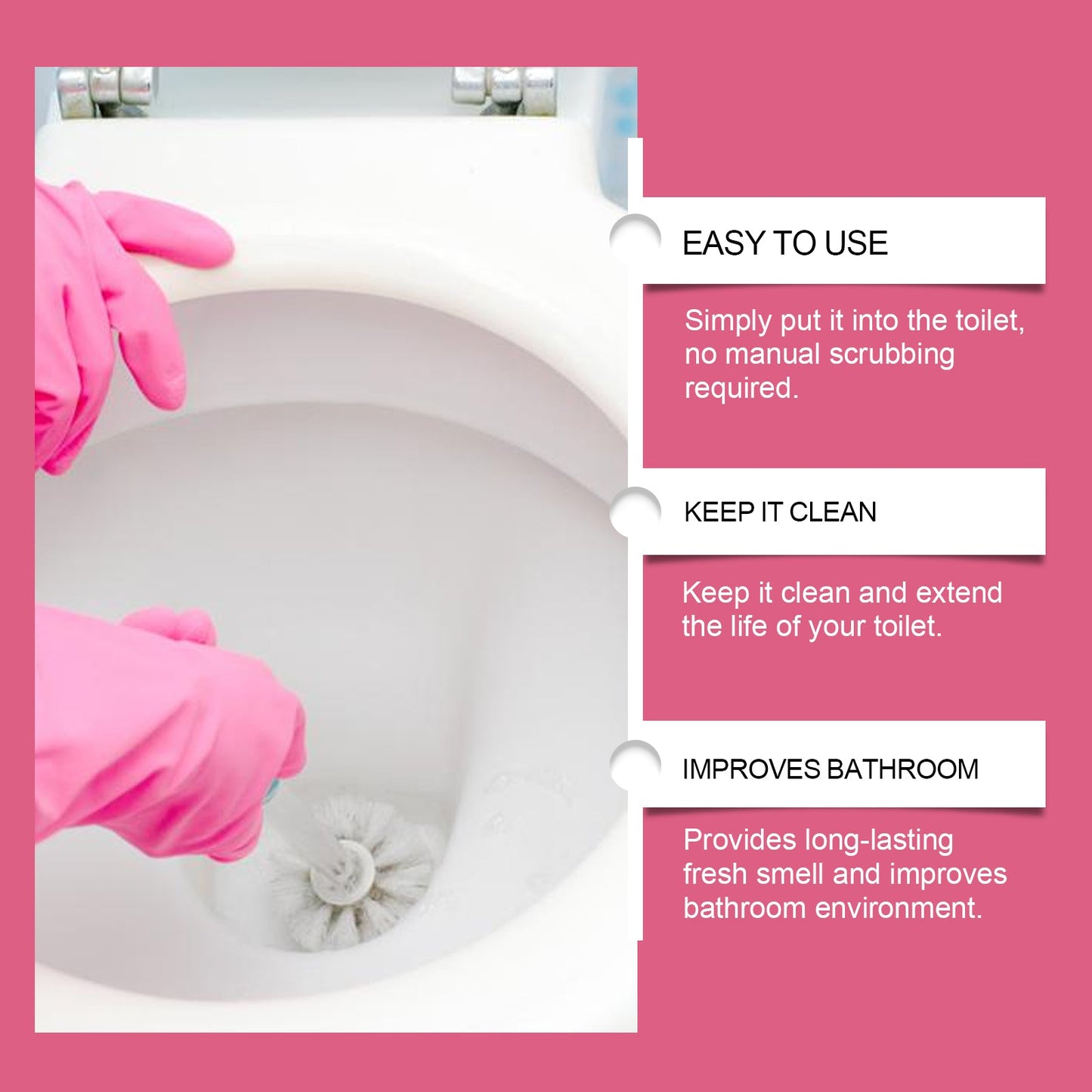 Jue-Fish Toilet cleaning effervescent tablets Household bathroom toilet odor removal, descaling, and cleaning
