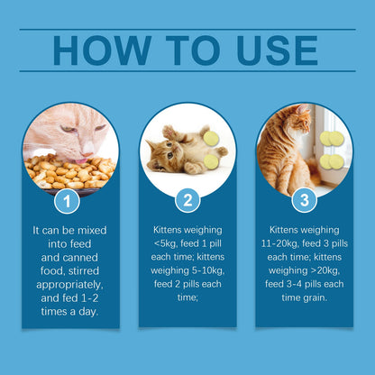 Yegbong Coenzyme tablets for cats Coenzyme specifically designed to protect the health and vitality of cats Q10Absorbent Nutritional Supplement