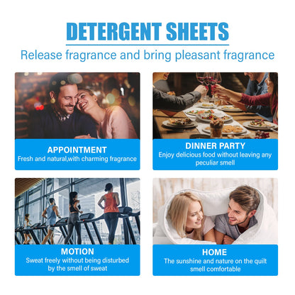 Jakehoe Laundry tablets Deeply cleans clothes, protects fabrics, prevents color bleeding, removes odors, and provides a long-lasting fresh scent with laundry sheets