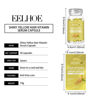 EELHOE Hair Oil Capsules Scalp care to improve dryness and frizz, smooth hair care oil, gentle and moisturizing