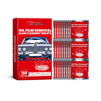Homonth Car oil film cleaning tablets Car oil film cleaner for window glass, anti-rain and anti-fog cleaning tablets