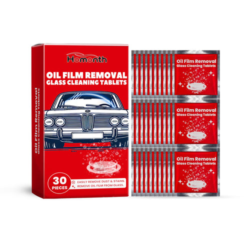 Homonth Car oil film cleaning tablets Car oil film cleaner for window glass, anti-rain and anti-fog cleaning tablets
