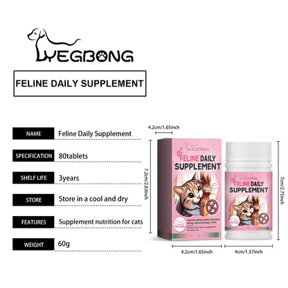 Yegbong Micro-element tablets for cats Vitamin supplements for cats to balance their diet and provide nutritional supplements