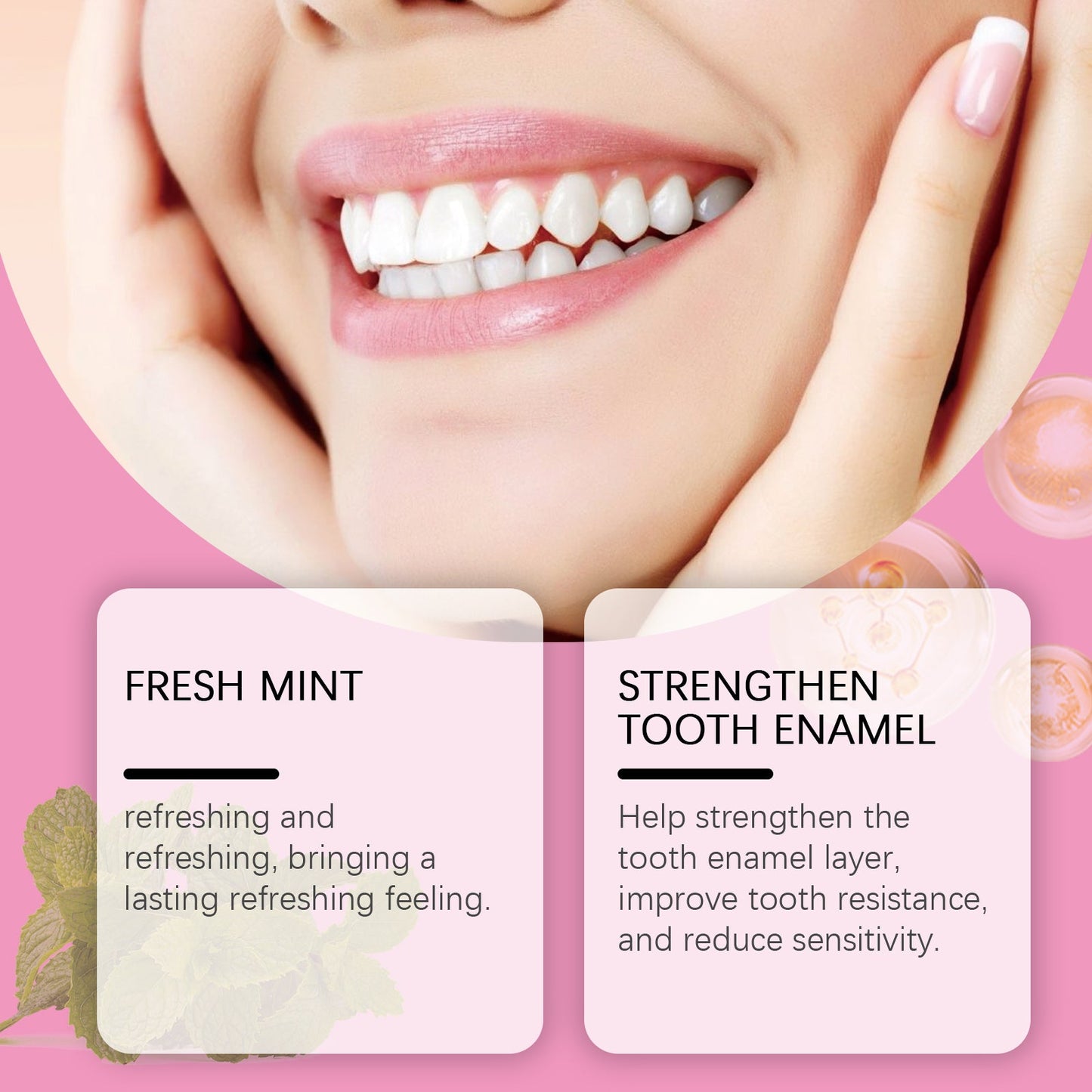 Oralhoe Bubblegum Toothpaste Tablets Clean teeth, maintain oral hygiene, freshen breath, daily care teeth cleaning tablets