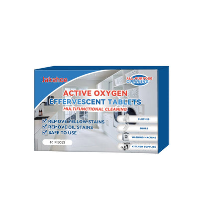 Jakehoe Multifunctional Cleaning Effervescent Tablets Gently cleans clothes, removes stains from bathroom and kitchen, and leaves a lasting fragrance
