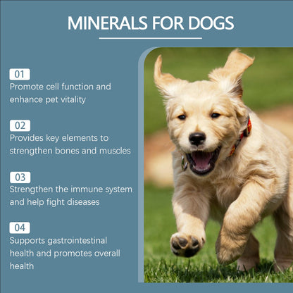 Yegbong Trace element tablets for dogs Supports nerve function and promotes overall health by supplementing calcium and magnesium