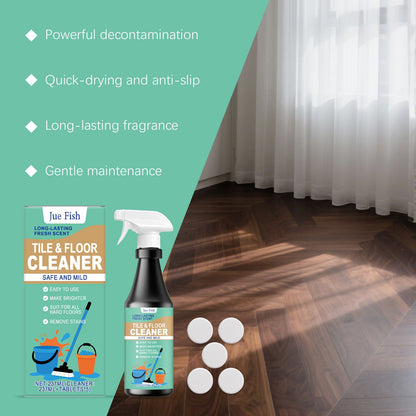 Jue Fish Floor Cleaner Stain-removing and brightening gentle formula household floor shine maintenance cleaner