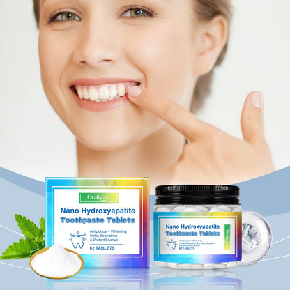 Oralhoe Mint toothpaste tablets Portable cleaning toothpaste tablets for fresh breath, stain removal, and odor elimination