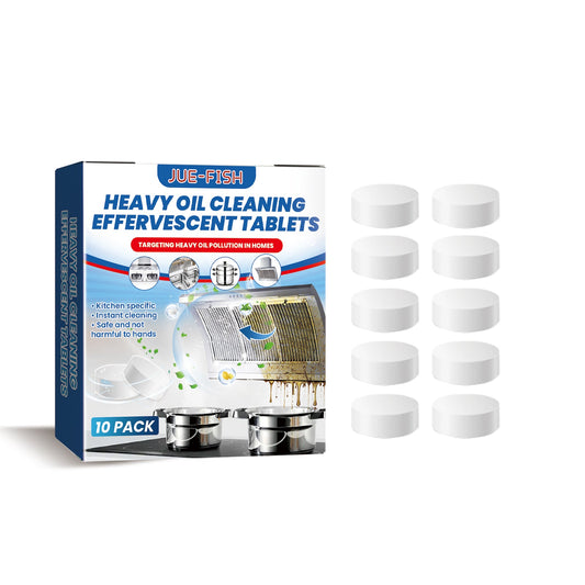 Jue-Fish Kitchen cleaning effervescent tablets Kitchen range hood and stove heavy grease and stain cleaning effervescent tablets