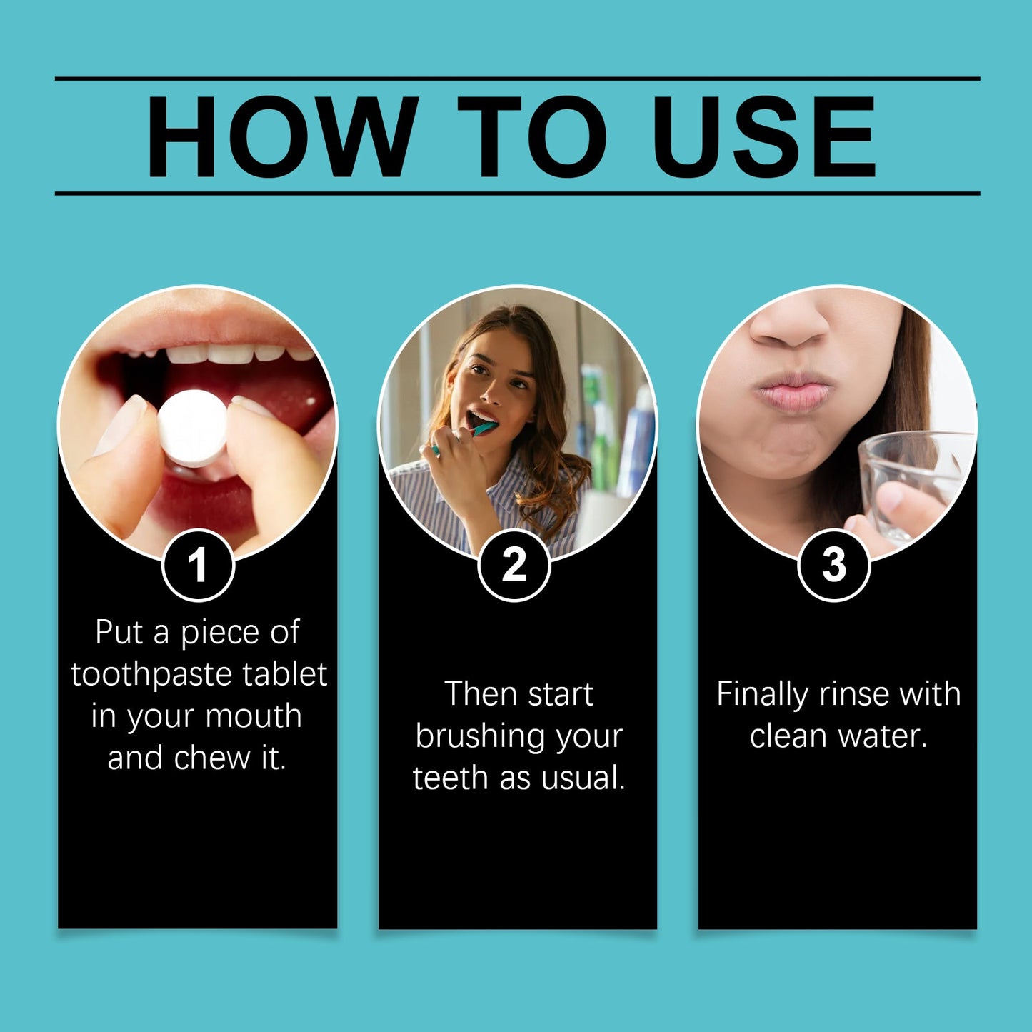 Oralhoe Whitening Toothpaste Tablets Wintergreen dental cleaning care for a radiant smile, teeth cleaning, oral protection, and fresh breath