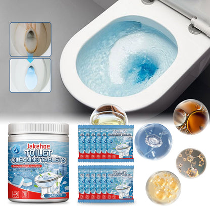 Jakehoe Toilet cleaning tablets（Barrel） Household Bathroom Toilet Deodorizing and Dirt-Removing Cleaning Tablets for Urine Stains