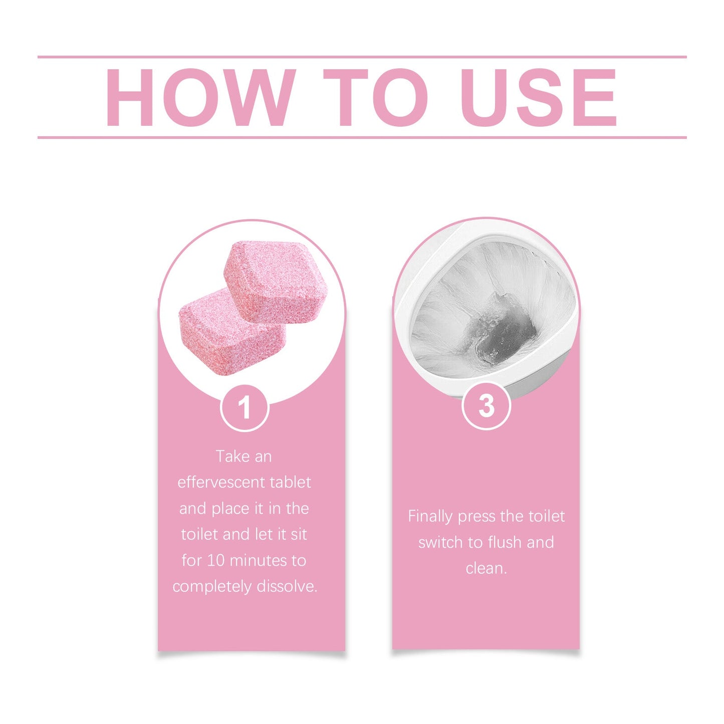 Jakehoe Toilet cleaning effervescent tablets Household toilet cleaning tablets for removing dirt and stains from toilets