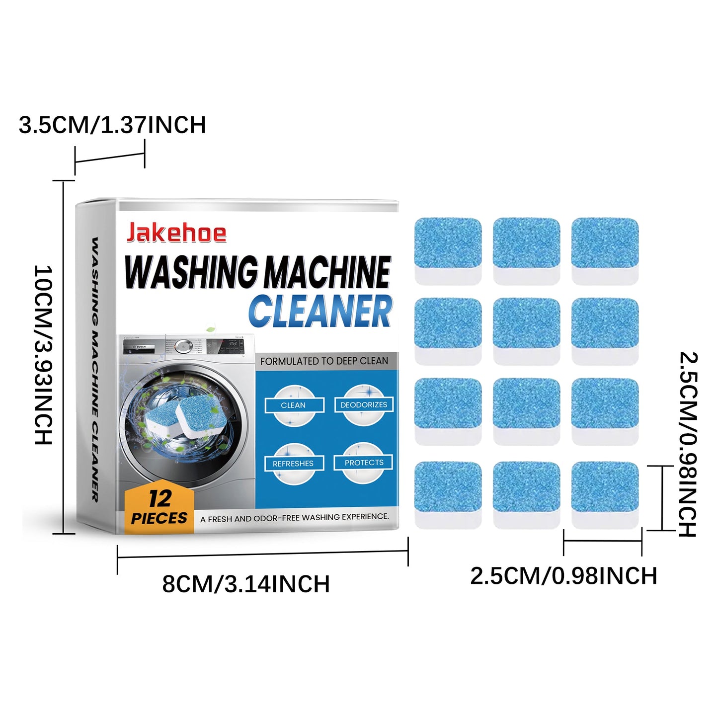Jakehoe Washing machine descaling cleaning tablets Household drum washing machine cleaning tablets for removing odors and dirt