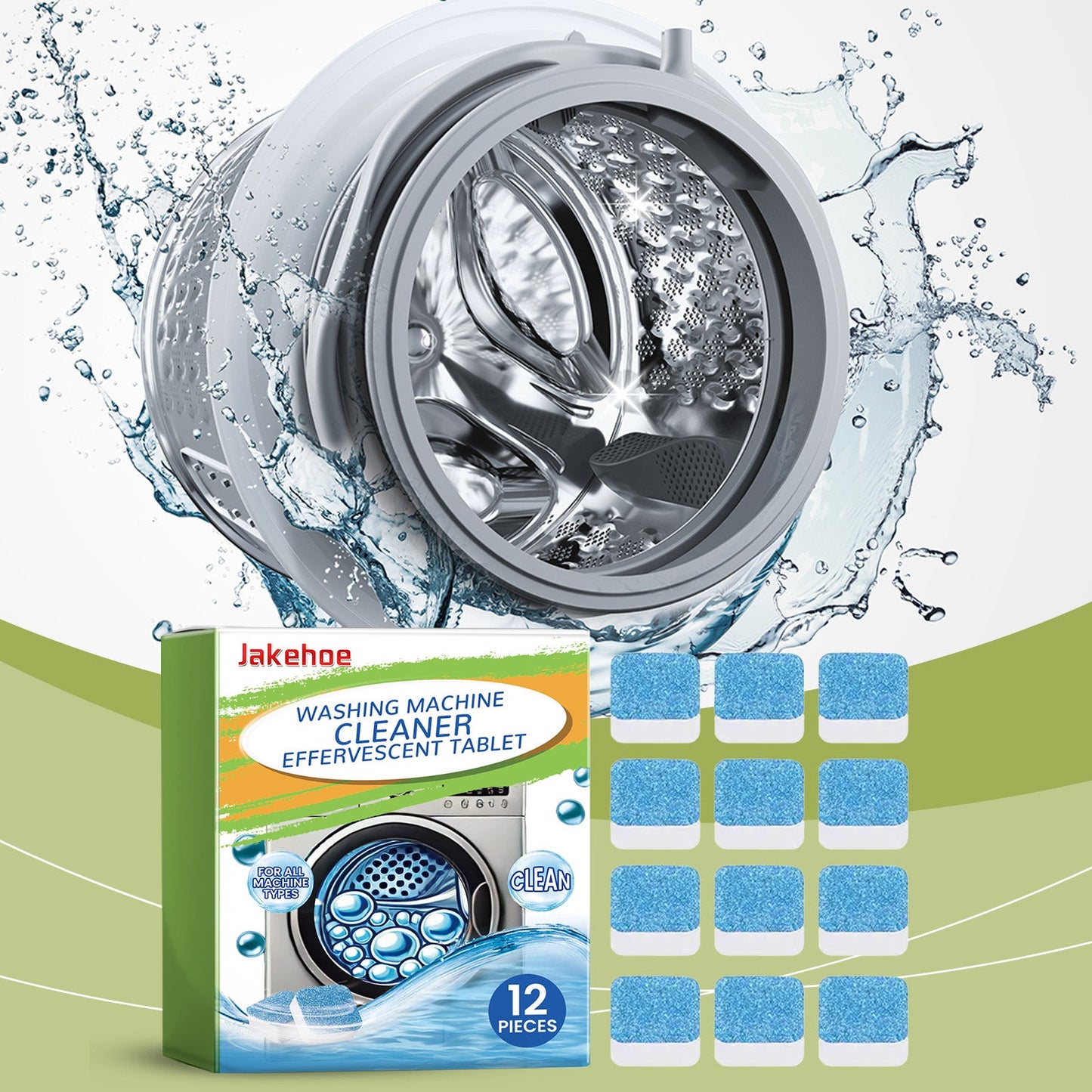 Jakehoe Washing machine cleaning tablets Drum-type washing machine tank cleans dirt, removes odors, and leaves a pleasant fragrance