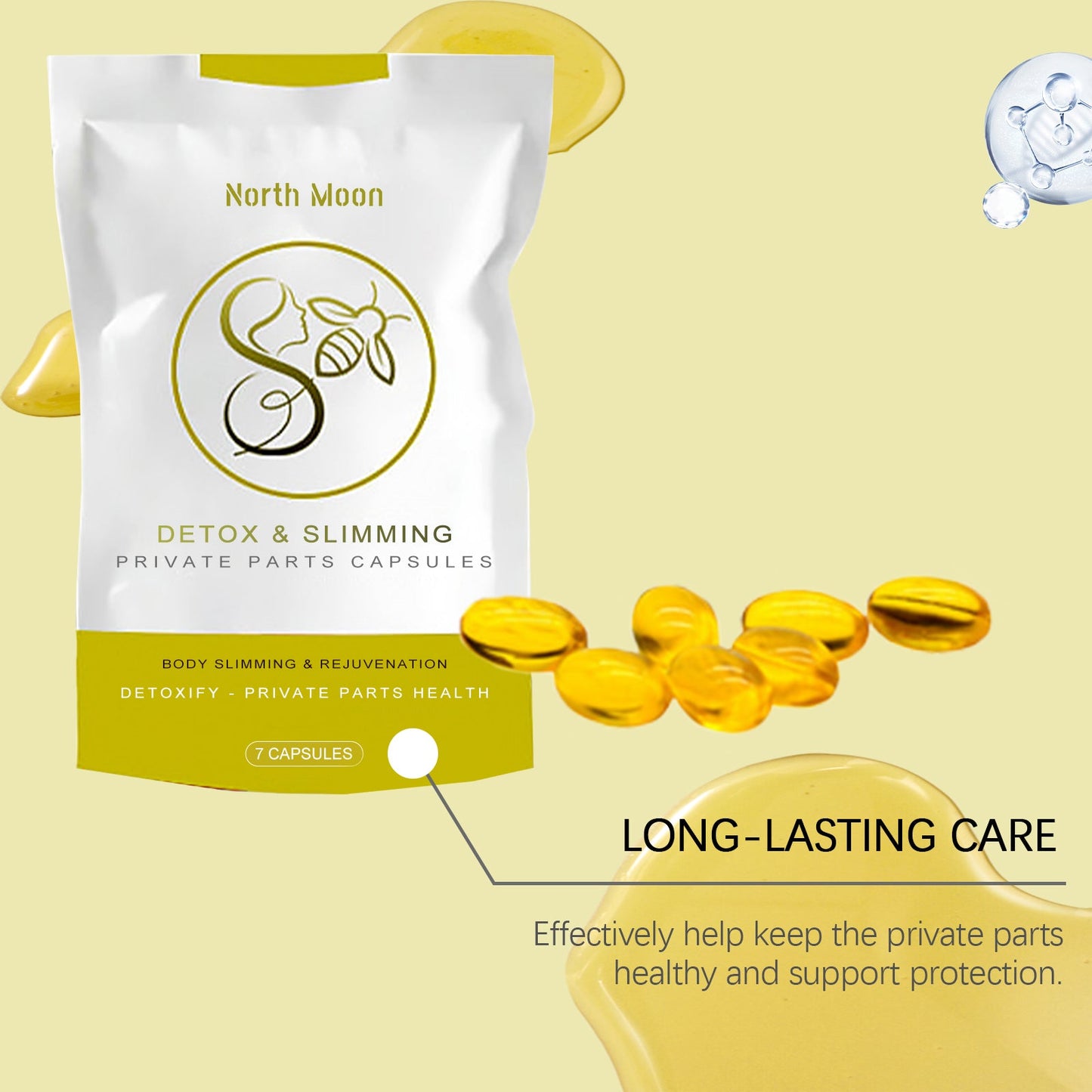 North Moon Women's Care Capsules Gentle cleansing, nourishing, firming, and balancing body skin care capsules