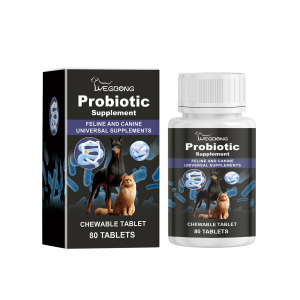 Yegbong Universal Compound Probiotic Tablets for Cats and Dogs Nutritional Supplement Tablets for Pets, Dogs and Cats