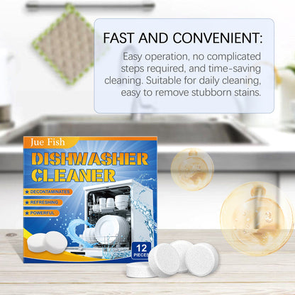 Jue Fish Dishwasher degreasing cleaning tablets Removes grease and reduces scale, keeps dishes clean, for household cleaning