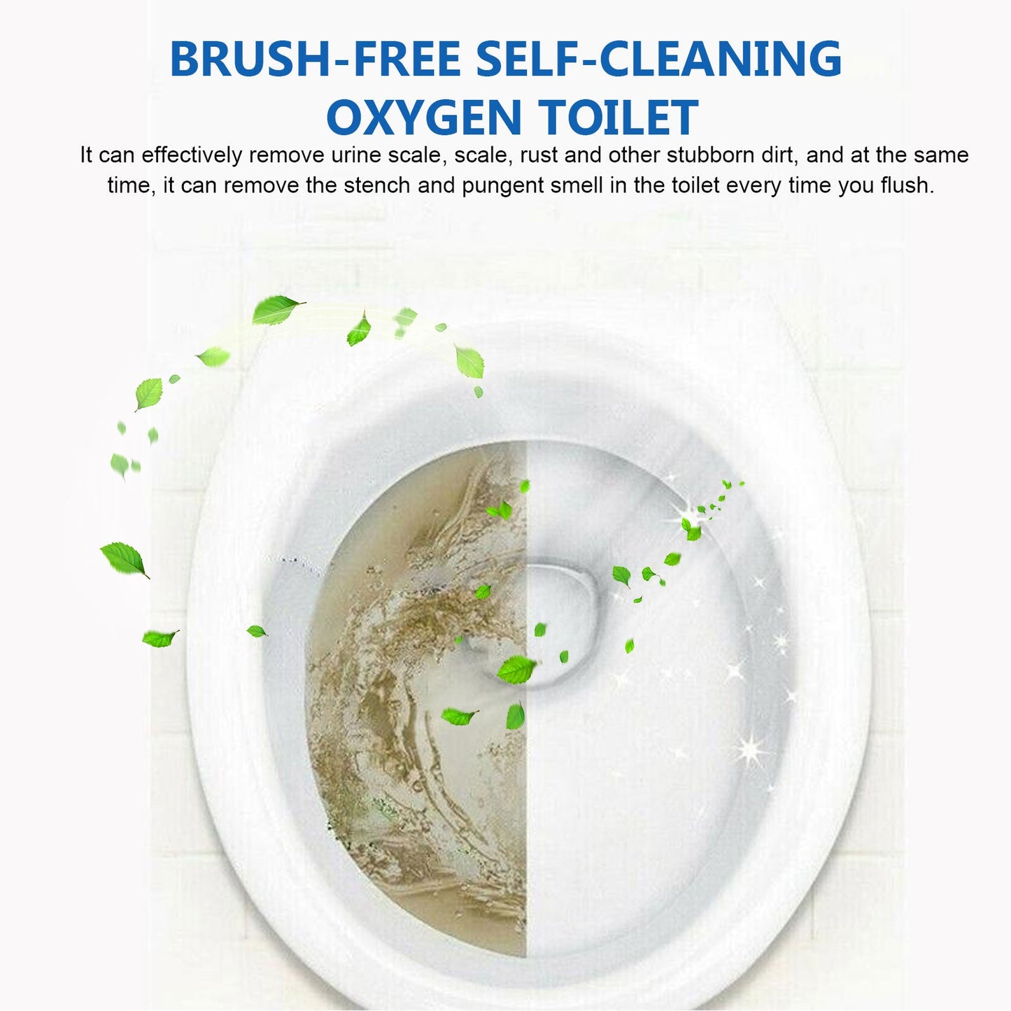 Jue-Fish Toilet Effervescent Tablets Toilet decontamination, urine stain removal, deodorizing and fragrance-retaining toilet cleaning effervescent tablets