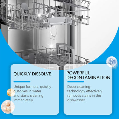 Jue-Fish Dishwasher cleaning tablets Kitchenware stain remover for heavy grease stains, tableware cleaner, dishwashing detergent