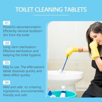 Jakehoe Toilet cleaning tablets Bathroom Toilet Deodorizer, Stain Remover, Descaler, Cleaning Bubble Tablets