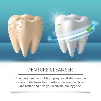 Oralhoe Denture cleaning tablets Hygiene care, cleaning of dental plaque and stains, braces, dentures, dental cleaning tablets