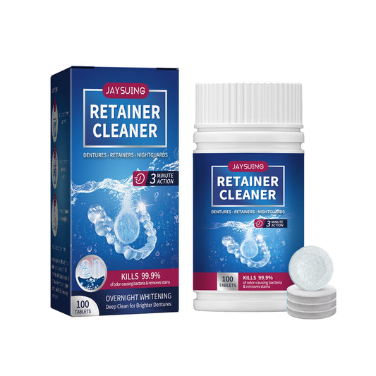 Jaysuing Denture cleaning tablets Whitening Dentures Fresh Breath Oral Care Cleaning Tablets