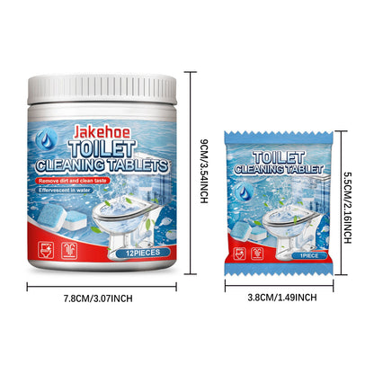 Jakehoe Toilet cleaning tablets（Barrel） Household Bathroom Toilet Deodorizing and Dirt-Removing Cleaning Tablets for Urine Stains