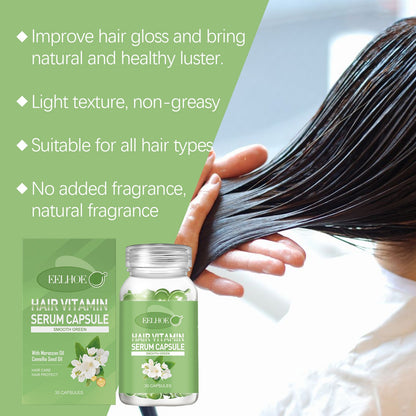 EELHOE Hair Care Essential Oil Capsules Hair nourishing oil for relieving dryness, smoothing hair, and scalp massage