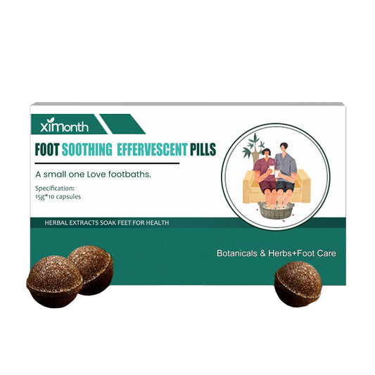 Ximonth Foot Soaking Tablets Relieves physical discomfort, cleanses the feet, provides comfort to the soles, and contains gentle ingredients in the form of effervescent tablets