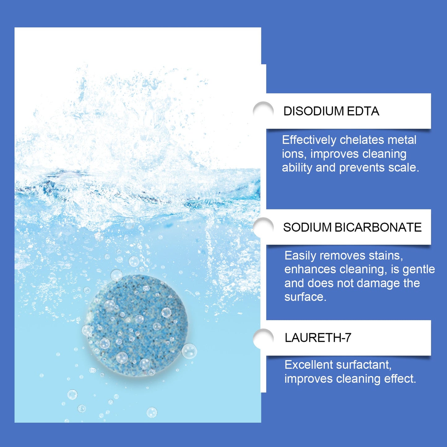 Homonth Car windshield cleaning tablets Car window anti-rain, waterproof, anti-fog glass cleaning effervescent tablets