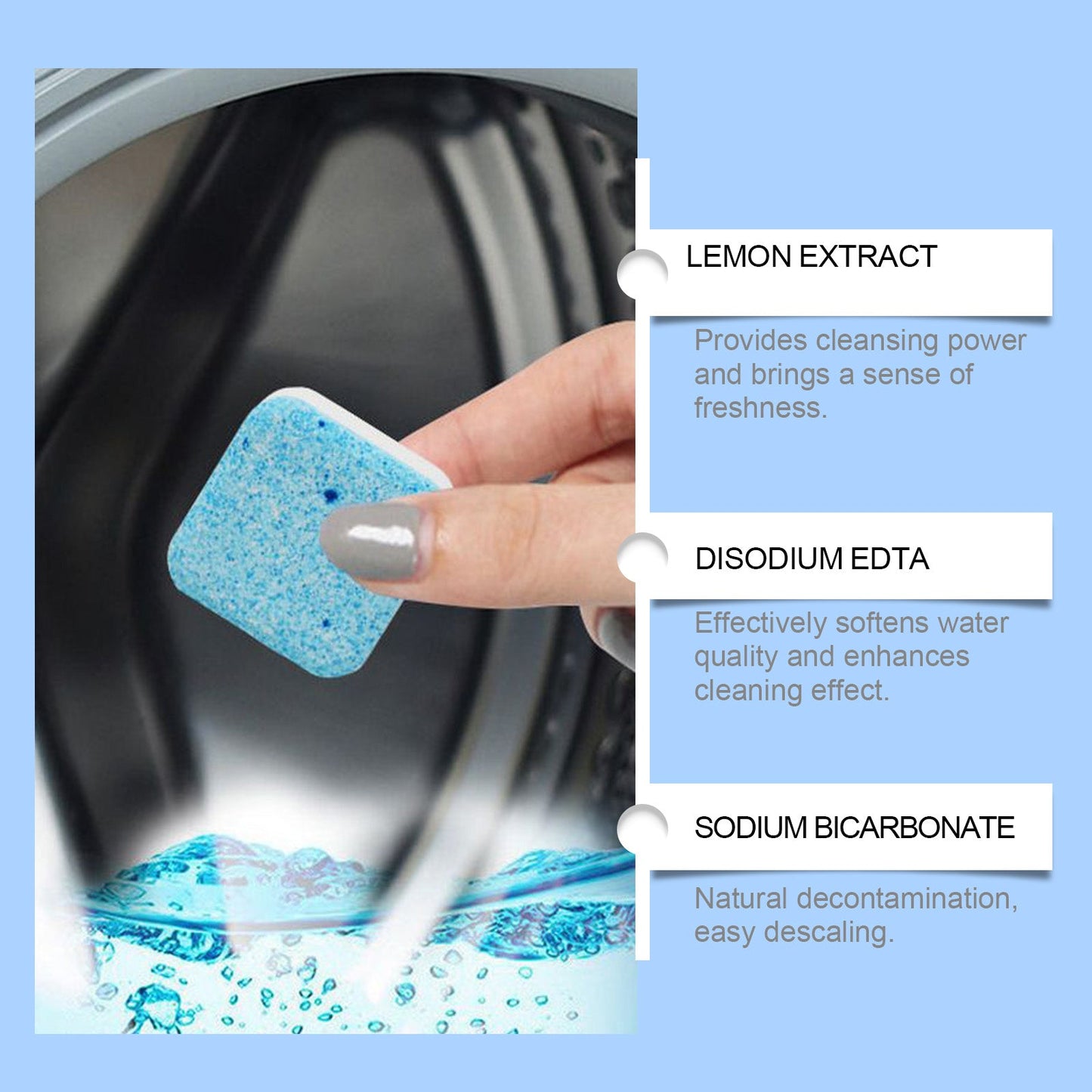 Jaysuing Washing Machine Cleaner Household fully automatic washing machine decontamination drum cleaning and descaling effervescent tablets