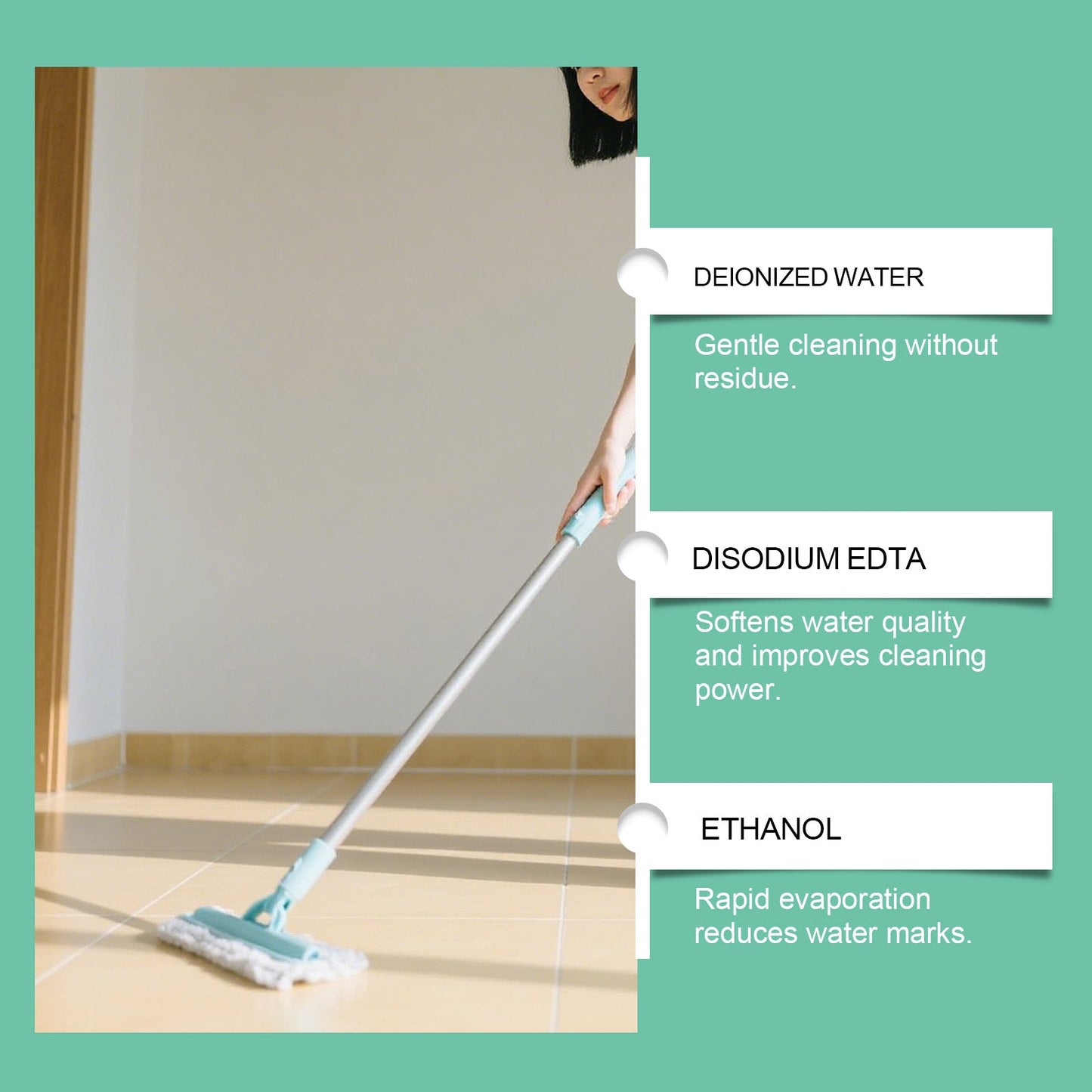 Jue Fish Floor Cleaner Stain-removing and brightening gentle formula household floor shine maintenance cleaner