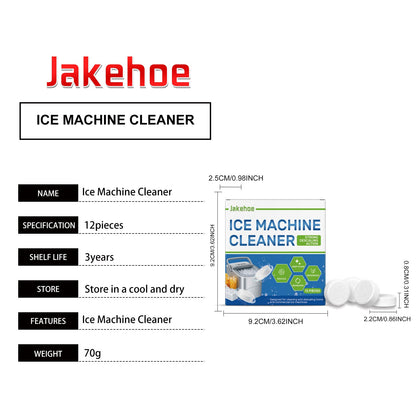 Jakehoe Ice Maker Cleaning Tablets Daily household gentle cleaning of ice makers for descaling, deodorizing, and maintenance