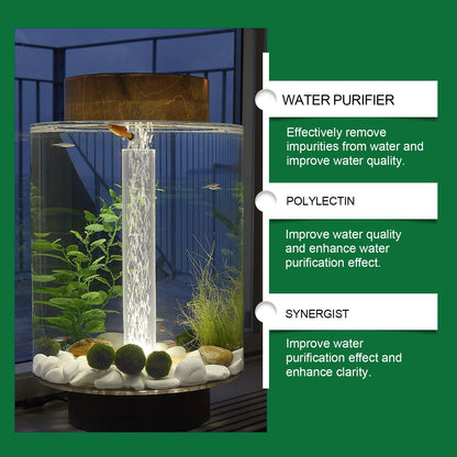Yegbong Fish tank water purification tablets Specialized water quality cleaner for deodorization, algae removal, and sludge elimination to clear fish ponds