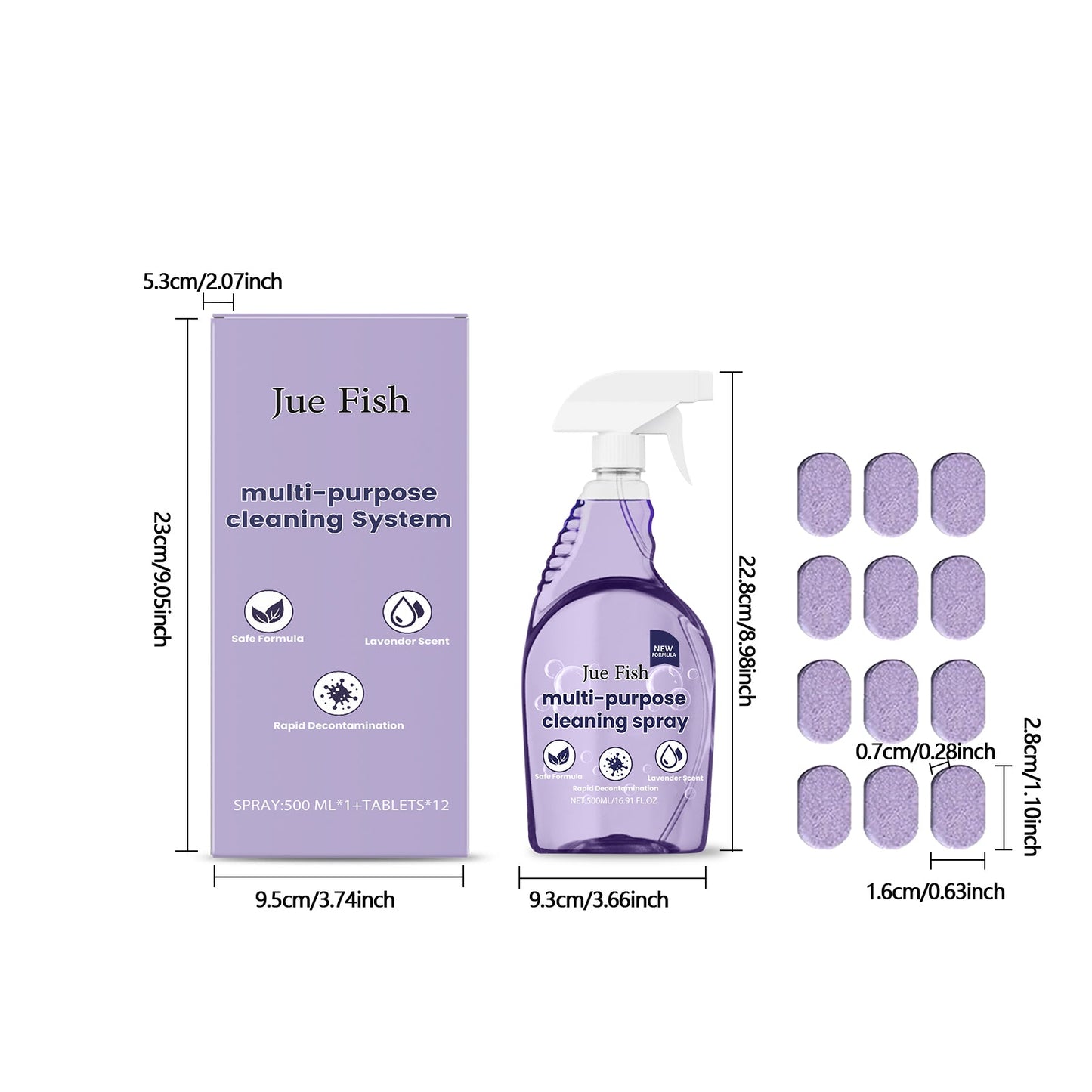 Jue Fish Multi-purpose stain remover and cleaner Easy-to-use multi-purpose cleaner for cleaning grease and stains on kitchen stoves and utensils