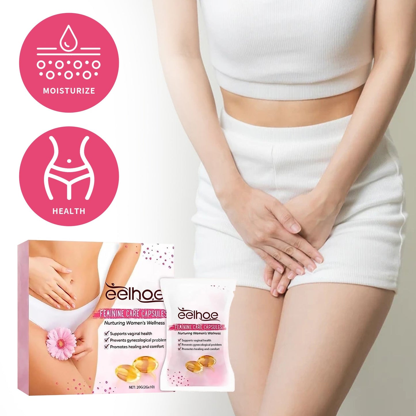 EELHOE Women's Care Capsules Gentle cleansing, itch and odor relief, moisturizing and caring for women's body care capsules
