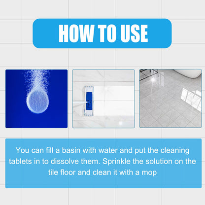 Jakehoe Tile cleaning tablets Toilet, bathtub, toilet bowl, washbasin, floor, wall, tiles - decontamination and cleaning
