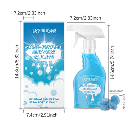 Jaysuing Multi-purpose cleaner Multi-purpose cleaning effervescent tablets, gentle cleaner for removing dirt, grease, and odors