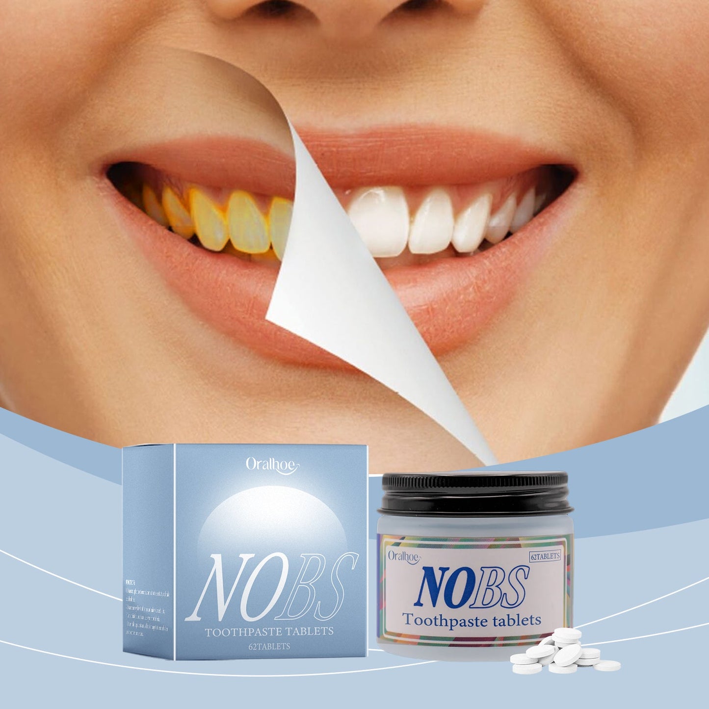 Oralhoe Oral cleaning and care toothpaste tablets Fresh and protective enamel care toothpaste tablets with gentle ingredients