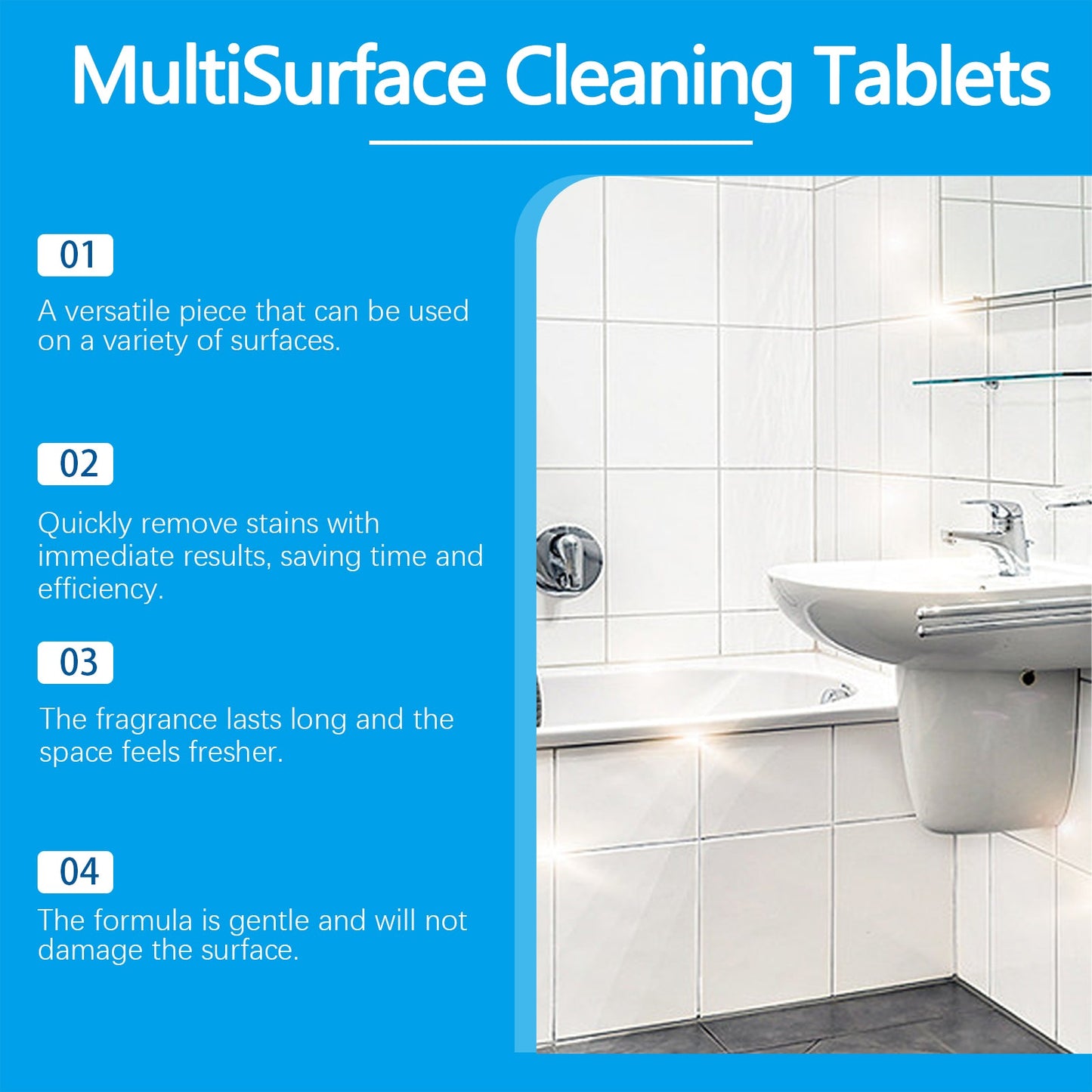 JUE FISH Multi-Surface Decontamination Effervescent Tablets Kitchen heavy grease and dirt cleaning stain remover effervescent tablets