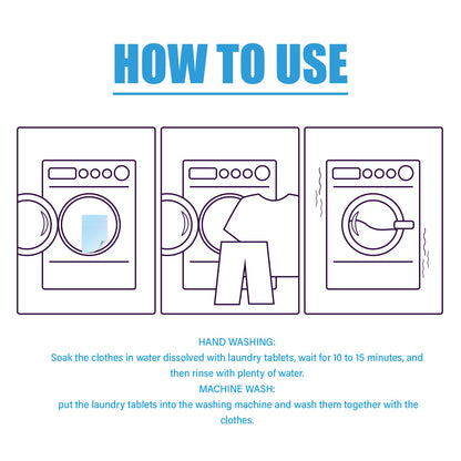 Jakehoe Laundry tablets Deeply cleans clothes, protects fabrics, prevents color bleeding, removes odors, and provides a long-lasting fresh scent with laundry sheets