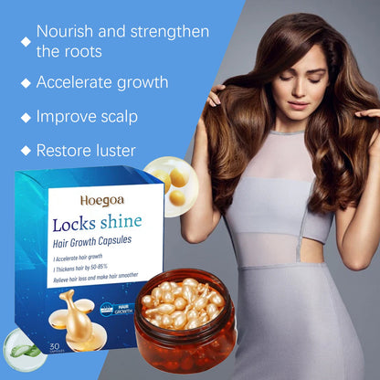 HOEGOA Hair Care Capsules Scalp Repair Essential Oil, Hair Smoothing Care Essence, No-Rinse Hair Care Capsules