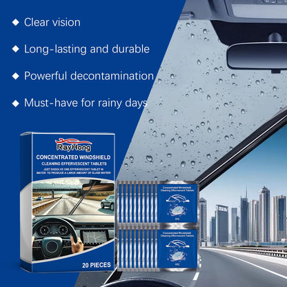 Rayhong Windshield cleaning tablets Car window glass stain and water mark waterproof cleaning effervescent tablets