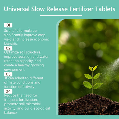 MoonSpry Universal Slow-Release Green Tablet Fertilizer Promotes plant growth, organic compound fertilizer tablets for gardening